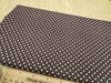 Cotton Poplin Fabric - Brown & White Polka Dot Spots - Craft Fabric Material