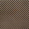 Cotton Poplin Fabric - Brown & White Polka Dot Spots - Craft Fabric Material