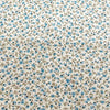 Cotton Fabric - Pretty Blue Ditsy Floral Print on Cream