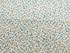 Cotton Fabric - Pretty Blue Ditsy Floral Print on Cream