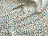 Cotton Fabric - Pretty Blue Ditsy Floral Print on Cream