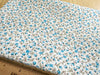 Cotton Fabric - Pretty Blue Ditsy Floral Print on Cream