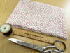 Cotton Fabric - Pretty Pink Ditsy Floral Print on Cream
