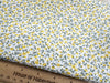 Cotton Fabric - Pretty Yellow Ditsy Floral Print on Cream