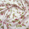 100% Cotton Fabric - Pretty Pink Rose Print on Pink - Craft Fabric Material