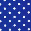 100% Cotton Fabric - Royal Blue & White Polka Dot Spotty Print - Craft Fabric Material