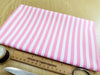 Cotton Fabric - Pink & White Stripes - Craft Fabric Material Metre