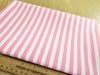 Cotton Fabric - Pink & White Stripes - Craft Fabric Material Metre