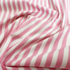 Cotton Fabric - Pink & White Stripes - Craft Fabric Material Metre