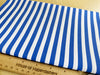 Cotton Fabric - Royal Blue & White Stripes Print - Craft Fabric Material