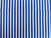 Cotton Fabric - Royal Blue & White Stripes Print - Craft Fabric Material