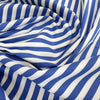 Cotton Fabric - Royal Blue & White Stripes Print - Craft Fabric Material