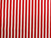 Cotton Fabric - Red & White Stripes Print - Craft Fabric Material