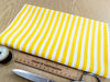 Cotton Fabric - Yellow & White Stripes - Craft Fabric Material Metre
