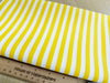Cotton Fabric - Yellow & White Stripes - Craft Fabric Material Metre