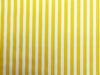 Cotton Fabric - Yellow & White Stripes - Craft Fabric Material Metre