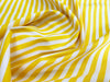 Cotton Fabric - Yellow & White Stripes - Craft Fabric Material Metre