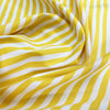 Cotton Fabric - Yellow & White Stripes - Craft Fabric Material Metre