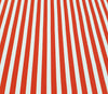 100% Cotton Poplin - White Stripes on Red (CP0080RED)