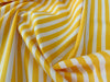 100% Cotton Poplin - White Stripes on Yellow (CP0080YELLOW)