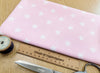 Cotton Fabric - Baby Pink & White Star Print - Craft Fabric Material Metre