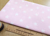 Cotton Fabric - Baby Pink & White Star Print - Craft Fabric Material Metre