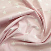 Cotton Fabric - Baby Pink & White Star Print - Craft Fabric Material Metre