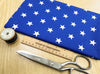 Cotton Fabric - Royal Blue & White Star Print - Cotton Craft Fabric Material