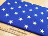 Cotton Fabric - Royal Blue & White Star Print - Cotton Craft Fabric Material