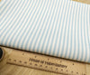 Cotton Fabric - Baby Blue & Ivory Ticking Stripe - Craft Fabric Material Metre