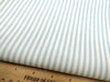 Cotton Fabric - Baby Blue & Ivory Ticking Stripe - Craft Fabric Material Metre