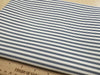 Cotton Fabric - Navy Blue & Ivory Ticking Stripe - Craft Fabric Material Metre