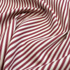 Cotton Fabric - Red & Ivory Ticking Stripe - Craft Fabric Material Metre