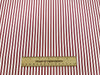 Cotton Fabric - Red & Ivory Ticking Stripe - Craft Fabric Material Metre