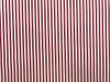 Cotton Fabric - Red & Ivory Ticking Stripe - Craft Fabric Material Metre