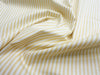 Cotton Fabric - Yellow & Ivory Ticking Stripe - Craft Fabric Material Metre