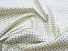 Cotton Poplin Fabric - Pale Blue Polka Dot Spots on Ivory - Craft Fabric Material