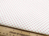 Cotton Poplin Fabric - Baby Pink Polka Dot Spots on Ivory - Craft Fabric Material