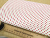Cotton Poplin Fabric - Red Polka Dot Spots on Ivory - Craft Fabric Material
