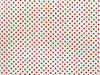Cotton Poplin Fabric - Red Polka Dot Spots on Ivory - Craft Fabric Material