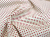 Cotton Poplin Fabric - Red Polka Dot Spots on Ivory - Craft Fabric Material