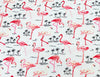 100% Cotton Fabric - Pink Flamingos Palm Trees