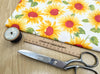 Cotton Fabric - Sunflowers on Ivory - Craft Fabric Material