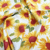 Cotton Fabric - Sunflowers on Ivory - Craft Fabric Material