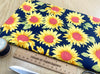 Cotton Fabric - Sunflowers on Navy Blue - Craft Fabric Material