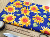 Cotton Fabric - Sunflowers on Royal Blue - Craft Fabric Material