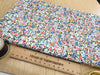 Cotton Poplin Fabric - Pretty Blue & Pink Floral on Cream