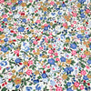 Cotton Poplin Fabric - Pretty Blue & Pink Floral on Cream