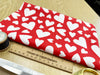 Cotton Poplin Fabric - Red & White Love Hearts Valentines Day - Craft Fabric Material