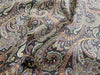 Cotton Fabric - Black & Purple Paisley Print - Craft Dress Fabric Material